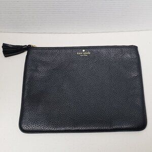 Kate Spade Black Pebbled Leather Large Clutch/Pouch